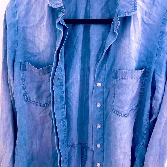 Bella Dahl Denim Button-Up Shirt medium wash LIKE NEW never worn Size XS - Picture 7 of 16